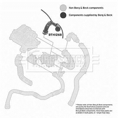 Mangueira do turbocompressor BORG & BECK ref. BTH1268