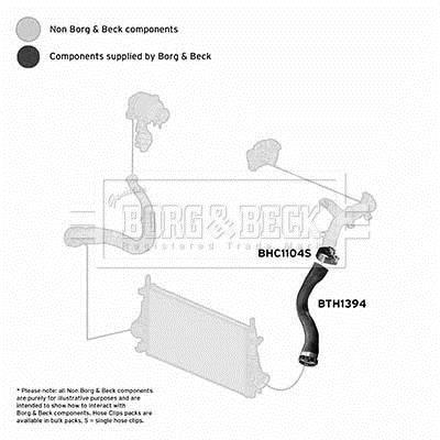 Durite de turbocompresseur (Durite de turbo) BORG & BECK ref. BTH1394