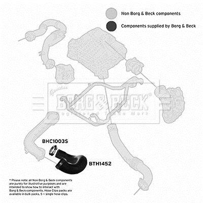 Mangueira do turbocompressor BORG & BECK ref. BTH1452