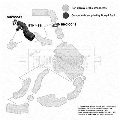 Durite de turbocompresseur (Durite de turbo) BORG & BECK BTH1488