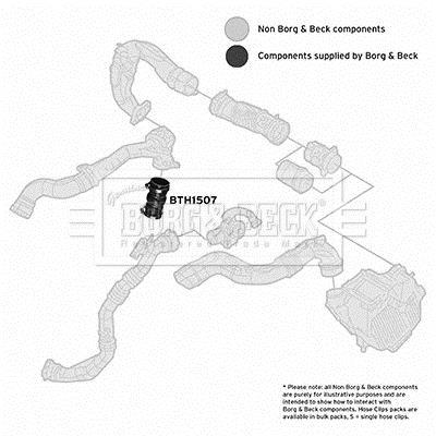 Mangueira do turbocompressor BORG & BECK ref. BTH1507