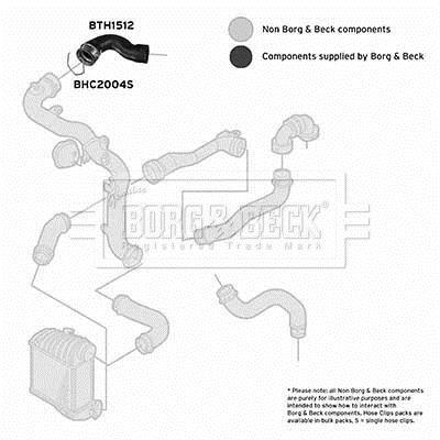 Durite de turbocompresseur (Durite de turbo) BORG & BECK BTH1512
