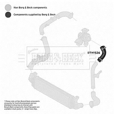 Durite de turbocompresseur (Durite de turbo) BORG & BECK ref. BTH1526