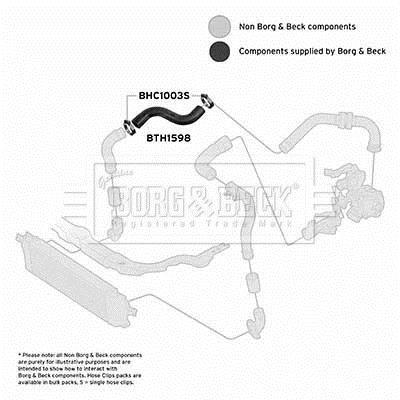 Durite de turbocompresseur (Durite de turbo) BORG & BECK BTH1598