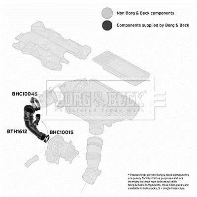 Durite de turbocompresseur (Durite de turbo) BORG & BECK BTH1612