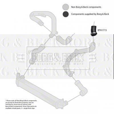 Durite de turbocompresseur (Durite de turbo) BORG & BECK ref. BTH1715