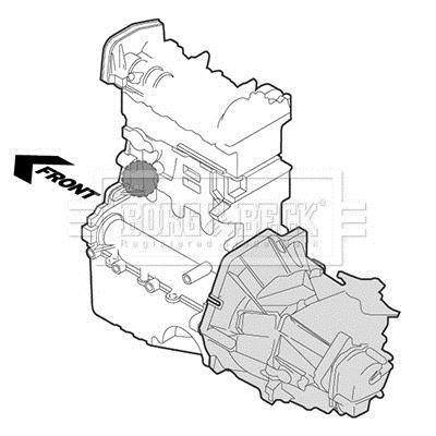 Support moteur (Silent bloc moteur) BORG & BECK ref. BEM4195