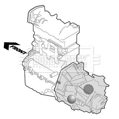 Support moteur (Silent bloc moteur) BORG & BECK ref. BEM3207