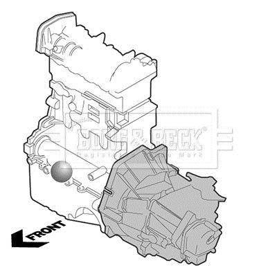 Support moteur (Silent bloc moteur) BORG & BECK ref. BEM3989