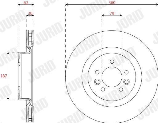 Disques de frein JURID 563287JC-1