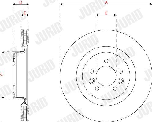 Disques de frein JURID 563287JC-1