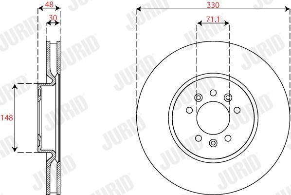 Disques de frein JURID 563314JC-1