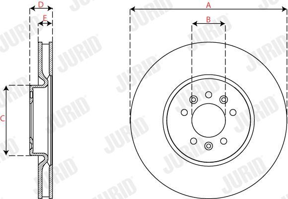 Disques de frein JURID 563314JC-1