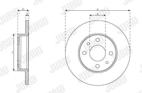 Disques de frein JURID 563350JC