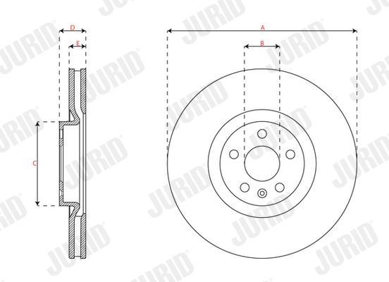 Disques de frein JURID 563452JC-1