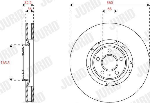 Disques de frein JURID 563454JC-1