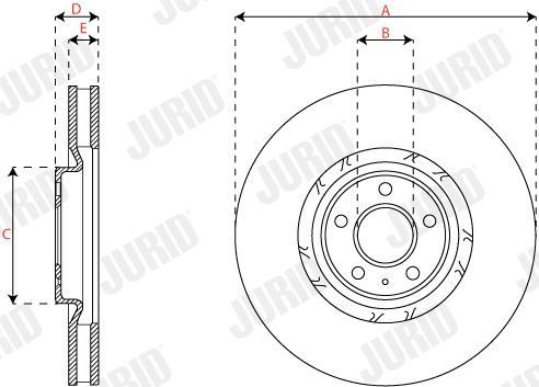 Disques de frein JURID 563454JC-1