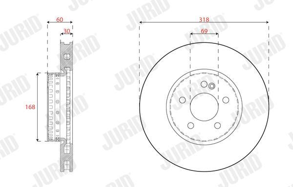 Disques de frein JURID 563467JVC-1