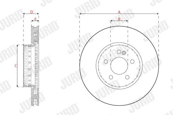 Disques de frein JURID 563467JVC-1