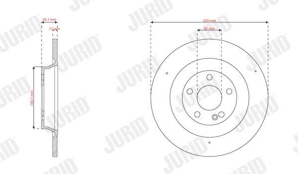Disques de frein JURID ref. 563645JC