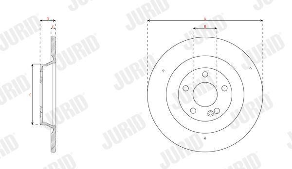 Disques de frein JURID ref. 563645JC