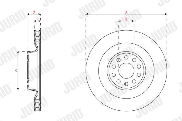 Disques de frein JURID 563657JC-1