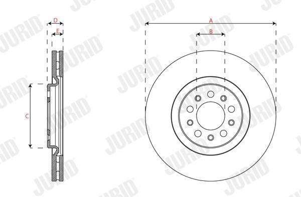 Disques de frein JURID ref. 563683JC-1
