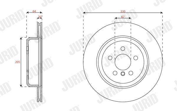 Disques de frein JURID ref. 563686JC-1