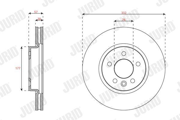 Disques de frein JURID ref. 563712JC-1