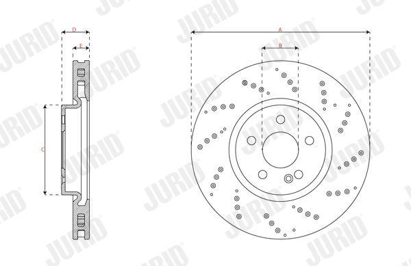 Disques de frein JURID 563725JC