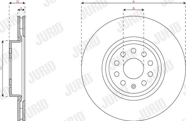 Disques de frein JURID ref. 563746JC