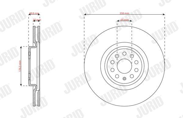 Disques de frein JURID ref. 563765JC