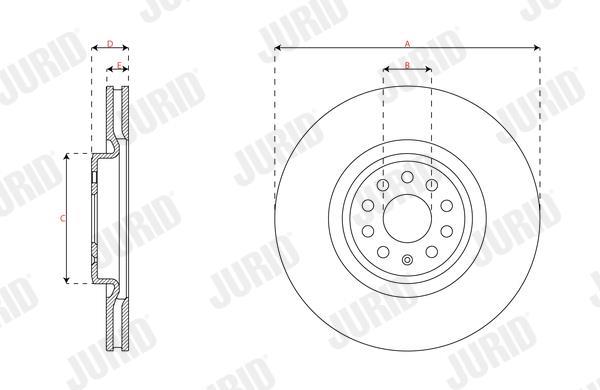 Disques de frein JURID ref. 563765JC