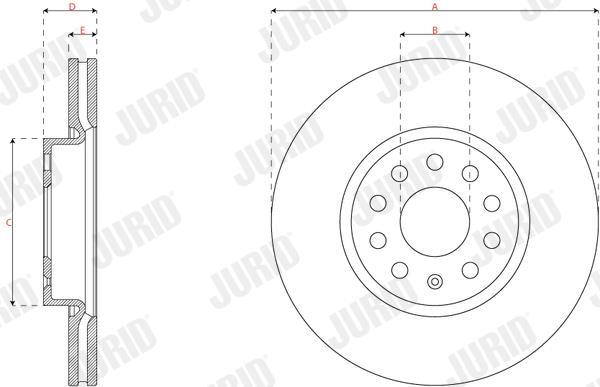 Disques de frein JURID ref. 563766JC
