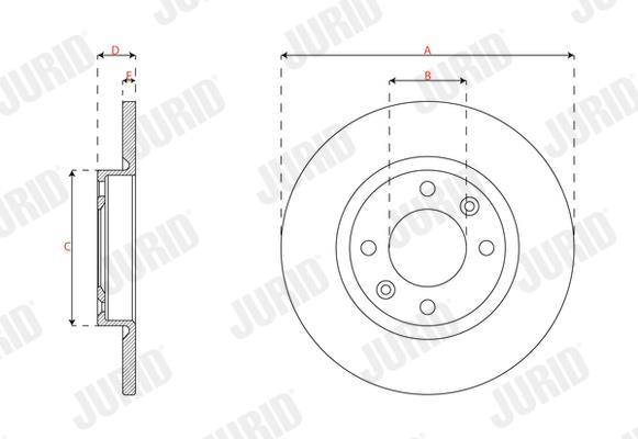 Disques de frein JURID 563812JC