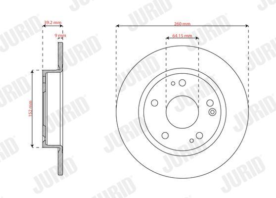 Discos de travão JURID ref. 563824JC