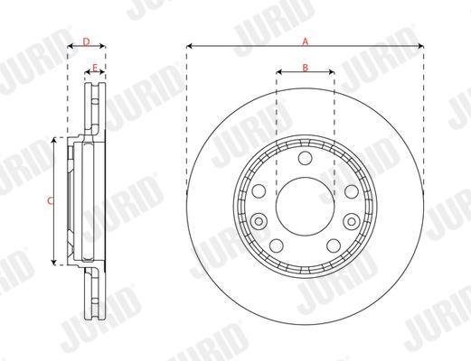 Discos de travão JURID 563844JC