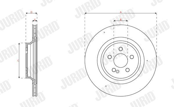 Disques de frein JURID ref. 563853JC