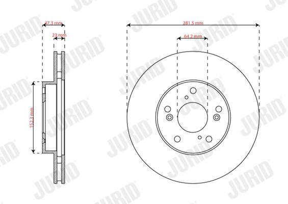 Disques de frein JURID ref. 563860J