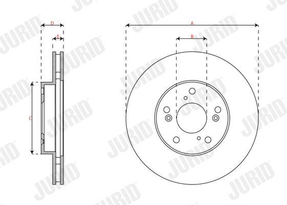 Disques de frein JURID ref. 563860J