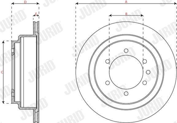 Discos de freno JURID 563864J-1