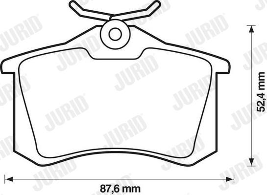 Jeu de 4 plaquettes de frein JURID ref. 571906JC