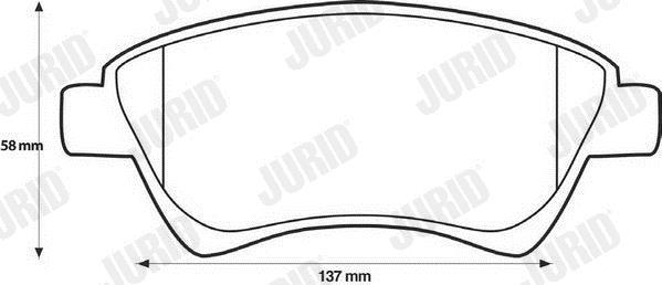 Jeu de 4 plaquettes de frein JURID ref. 573124JC