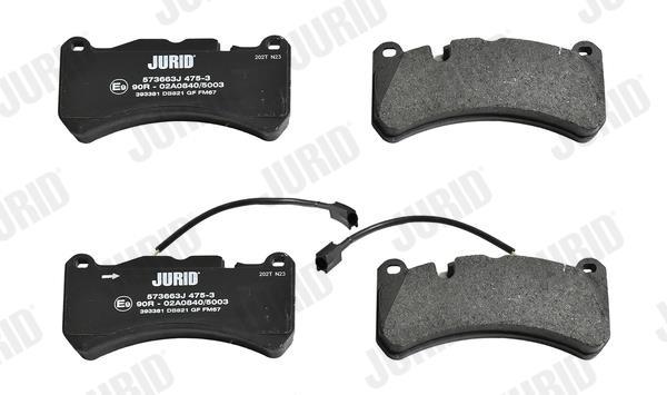 Jeu de 4 plaquettes de frein JURID ref. 573663J