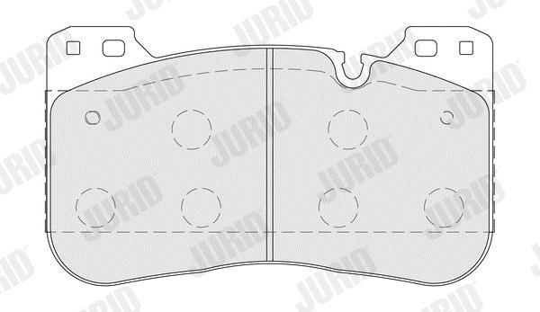 Jogo de 4 pastilhas de travão JURID ref. 574030J