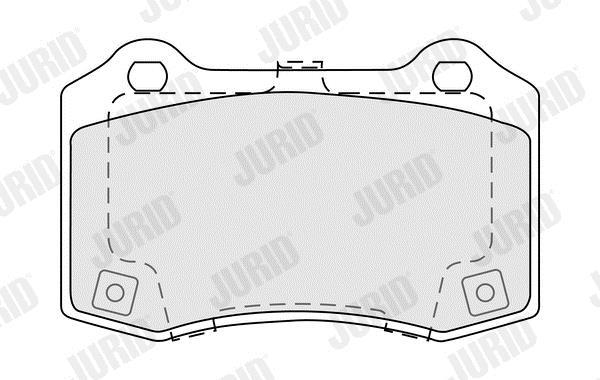 Jeu de 4 plaquettes de frein JURID 574096J