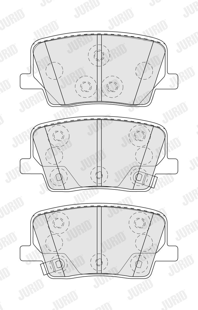 Jeu de 4 plaquettes de frein JURID ref. 574194J