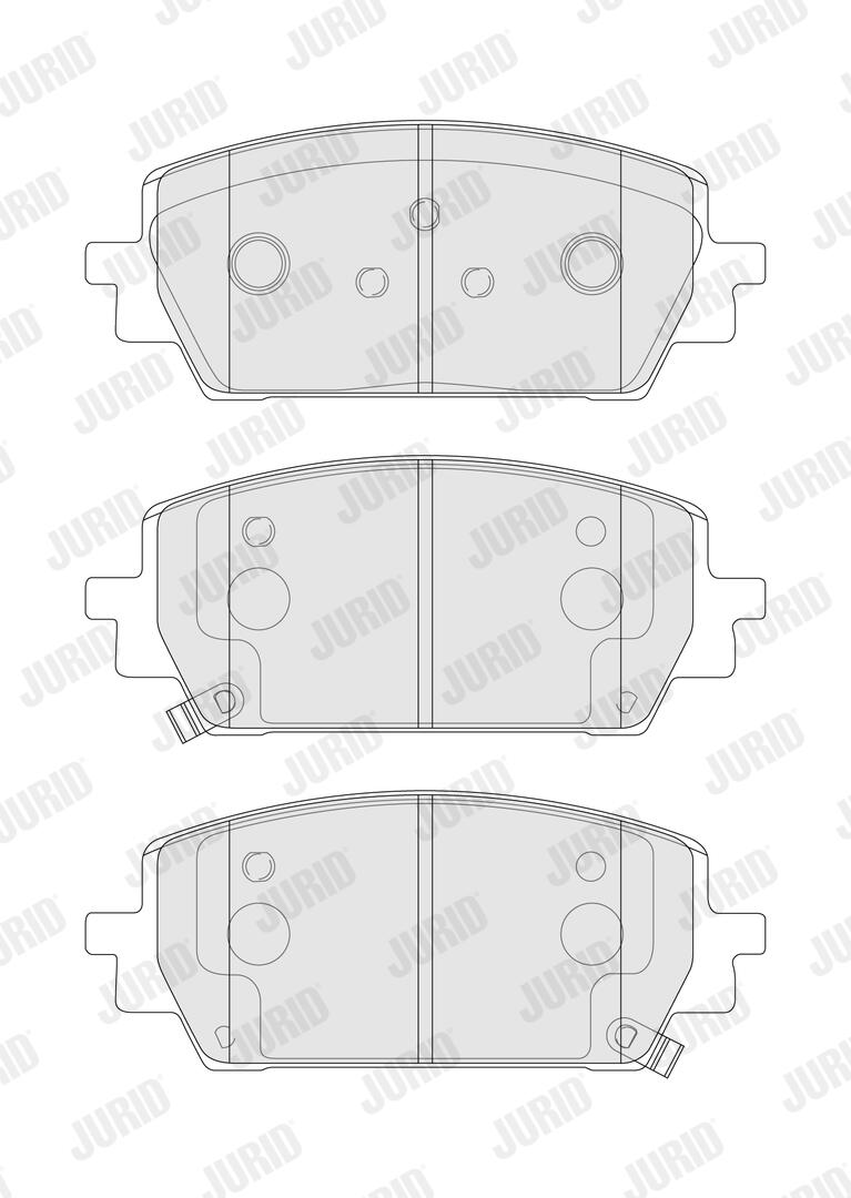 Jogo de 4 pastilhas de travão JURID ref. 574220J