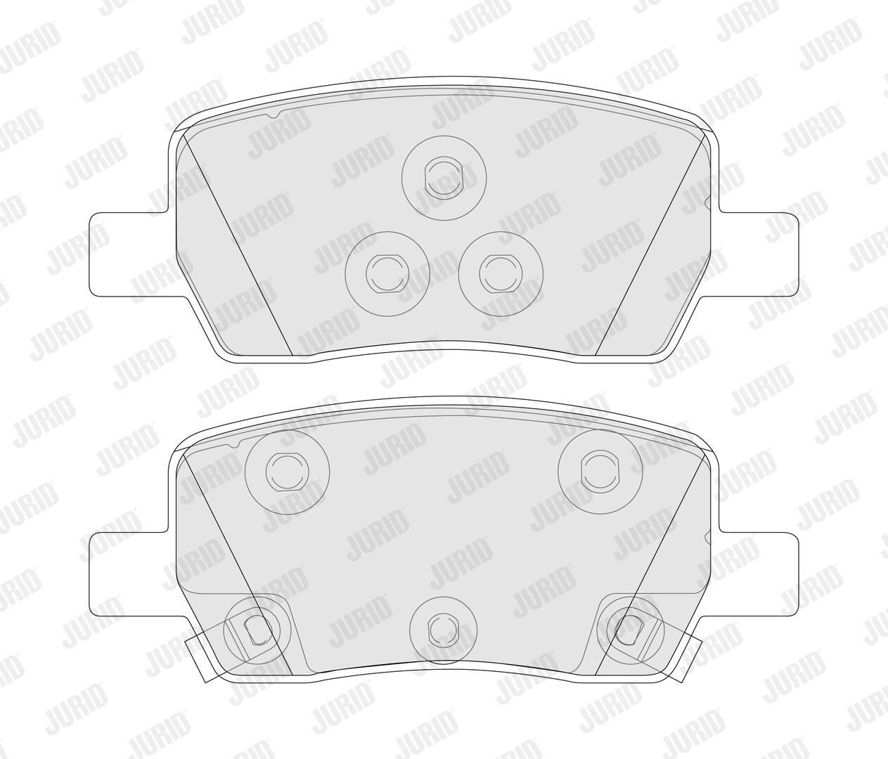 Jogo de 4 pastilhas de travão JURID ref. 574221J