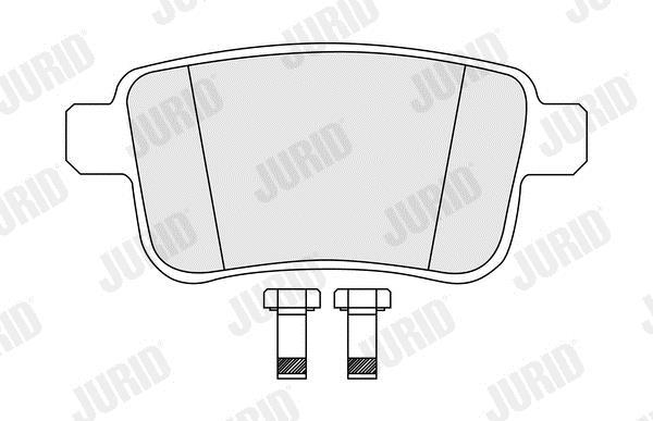 Jogo de 4 pastilhas de travão JURID ref. 574284J